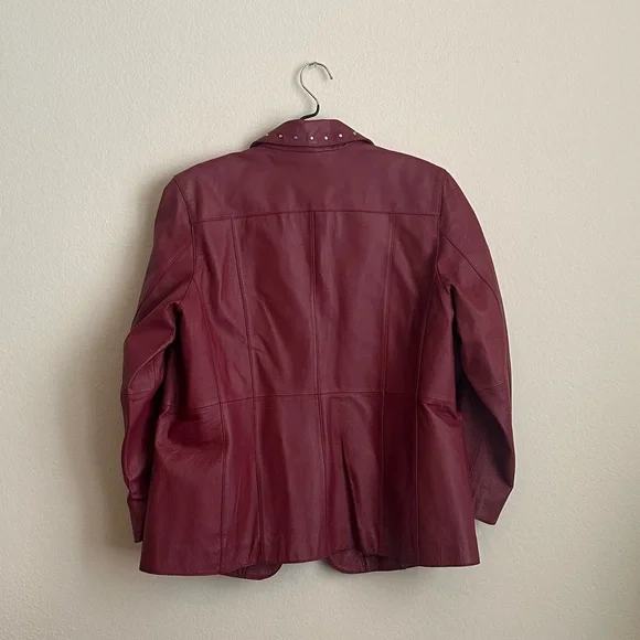 Wilson’s Red 100% Leather Jacket - Picture 4 of 4